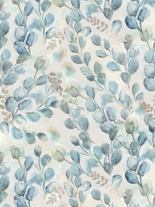 blue watercolor leaves on beige background seamless pattern design to buy